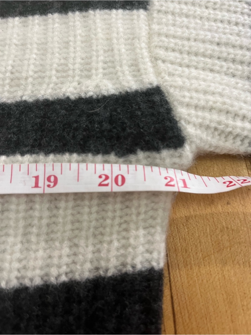 Alex Mill Felix Striped Merino Wool Half Zip Sweater Cream Charcoal XS - Picture 11 of 13